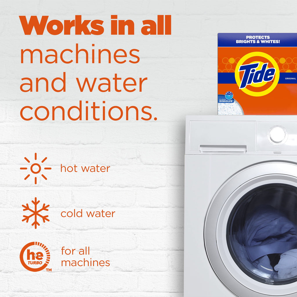 Tide Powder Laundry Detergent, Original Scent, 50 oz, 44 Loads