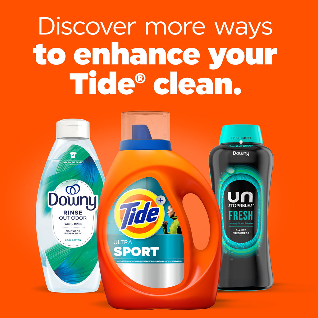 Tide Ultra Sport Liquid Laundry Detergent, Advanced Sweat and Stain Fighter, 55 fl oz, 39 Loads