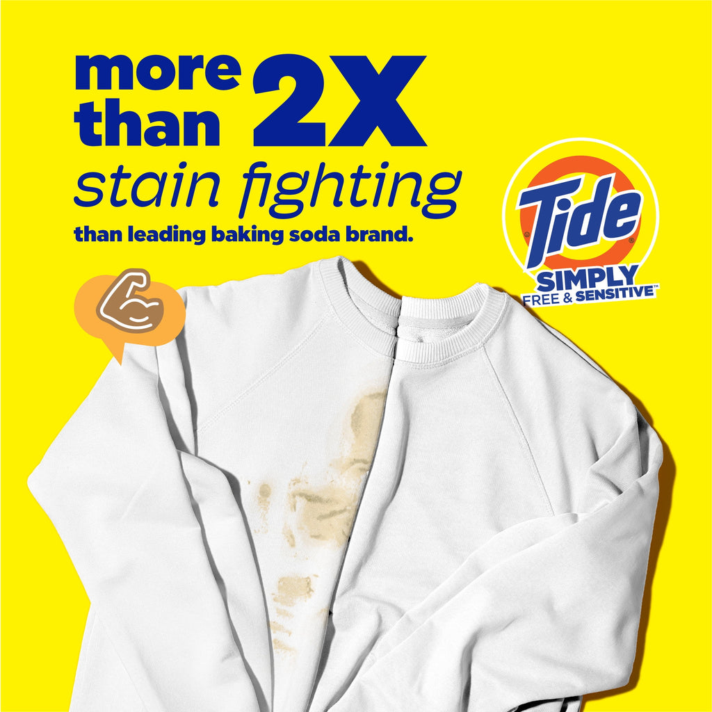 Tide Simply Liquid Laundry Detergent, Free & Sensitive, 138 Loads, 173 fl oz