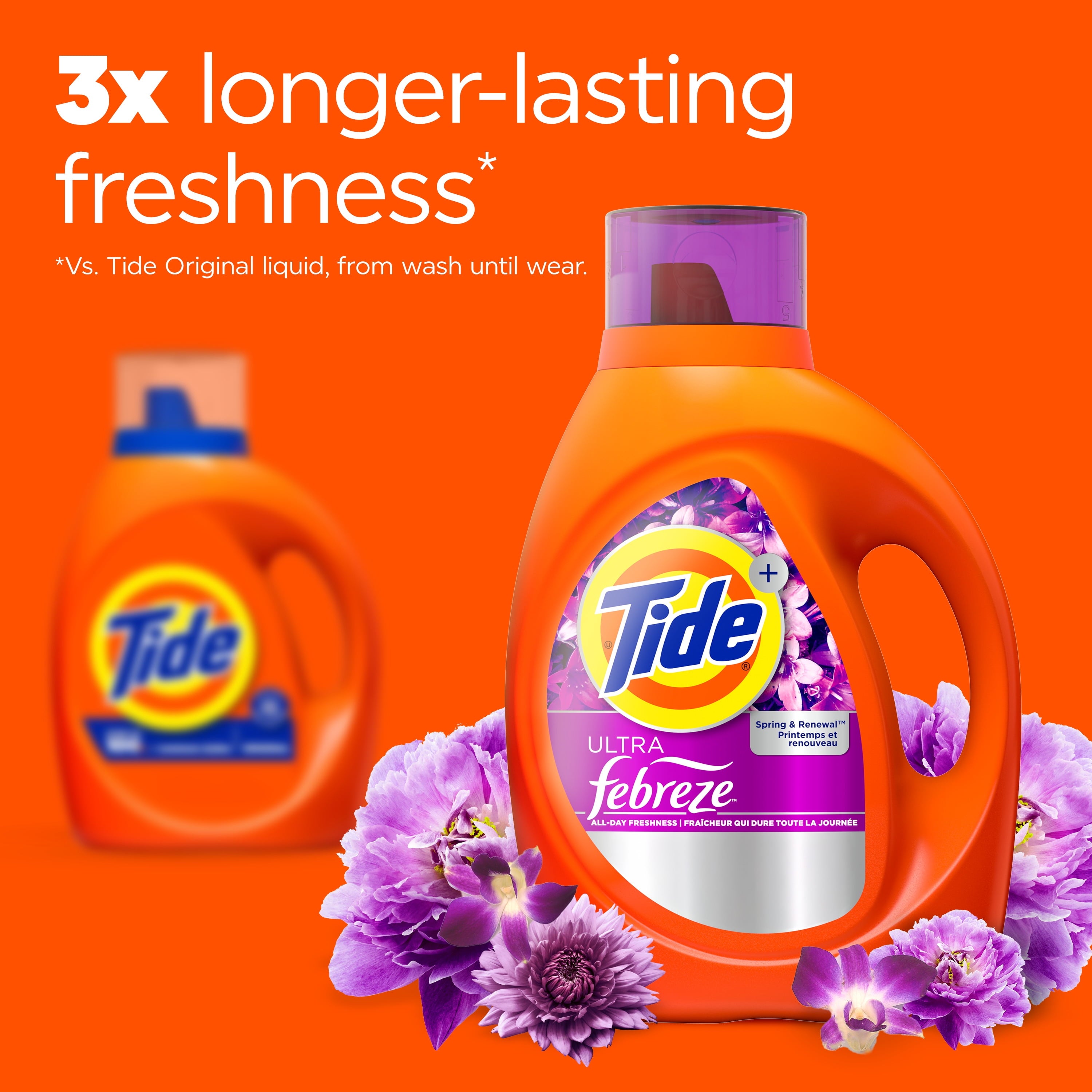 Tide Ultra Febreze Liquid Laundry Detergent , Spring and Renewal Scent, 73 fl oz 52 Loads