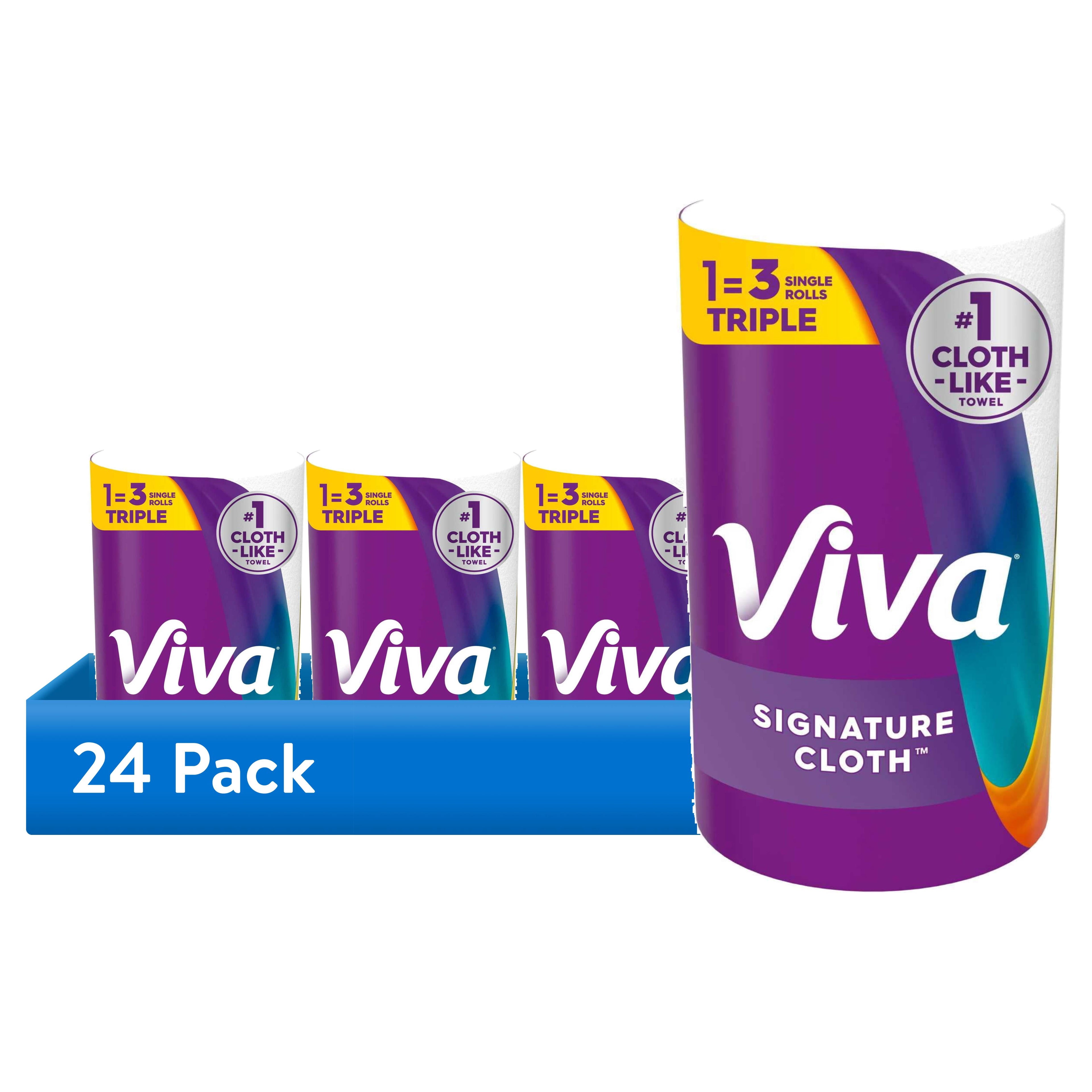 Viva Signature Cloth Paper Towels, 2 Triple Rolls, 129 Sheets per Roll
