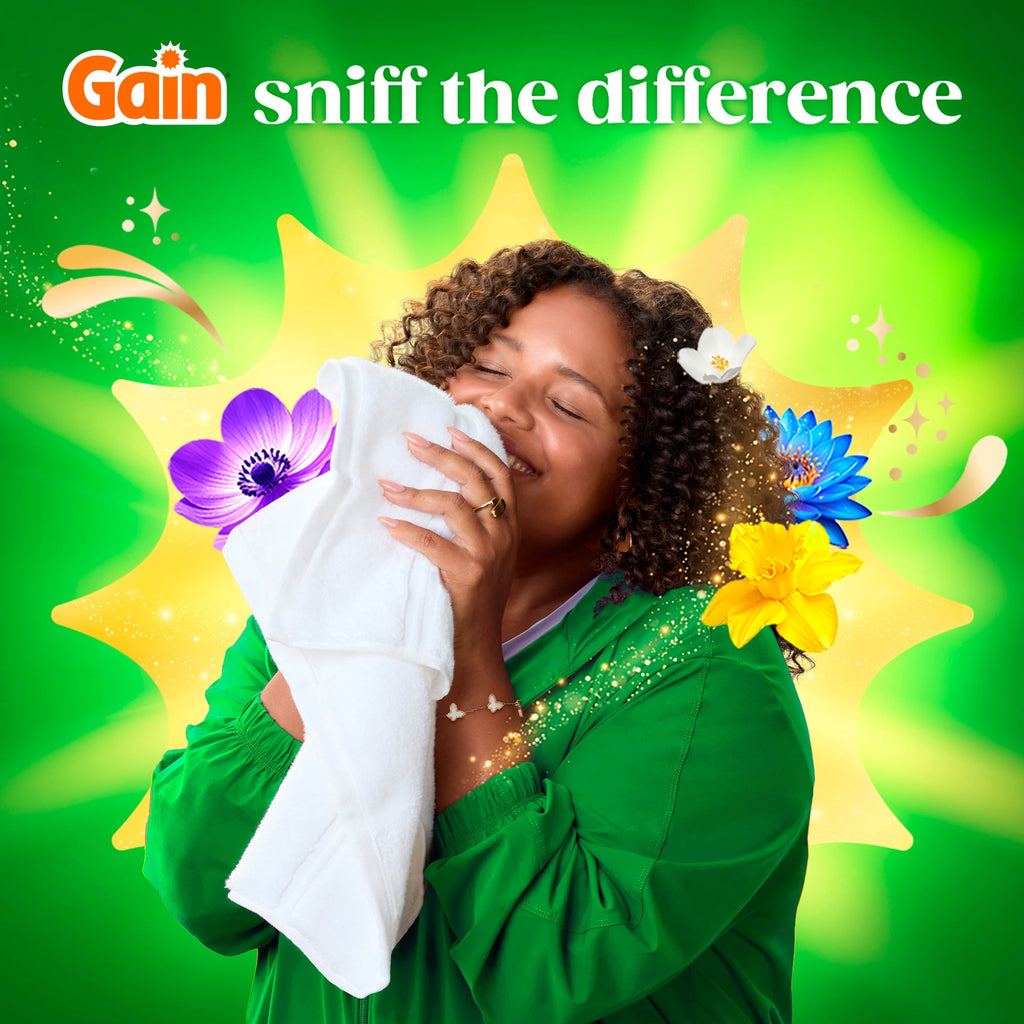Gain Plus Flings Laundry Detergent Liquid Washing Pacs, Gain's Best All-In-One Clean, Moonlight Breeze Scent, 18 Count
