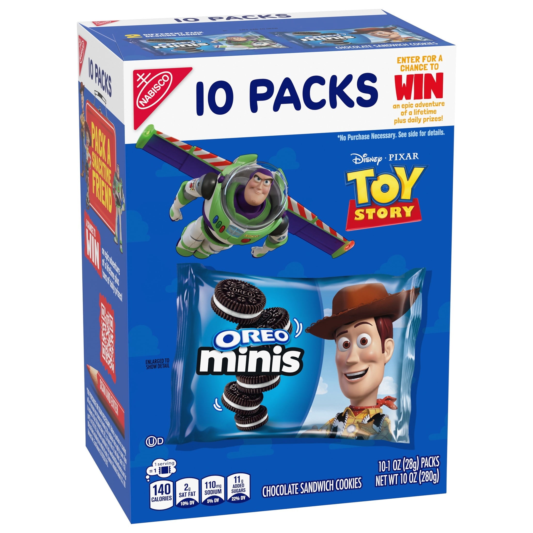 OREO Minis Chocolate Sandwich Cookies, 10 Snack Packs