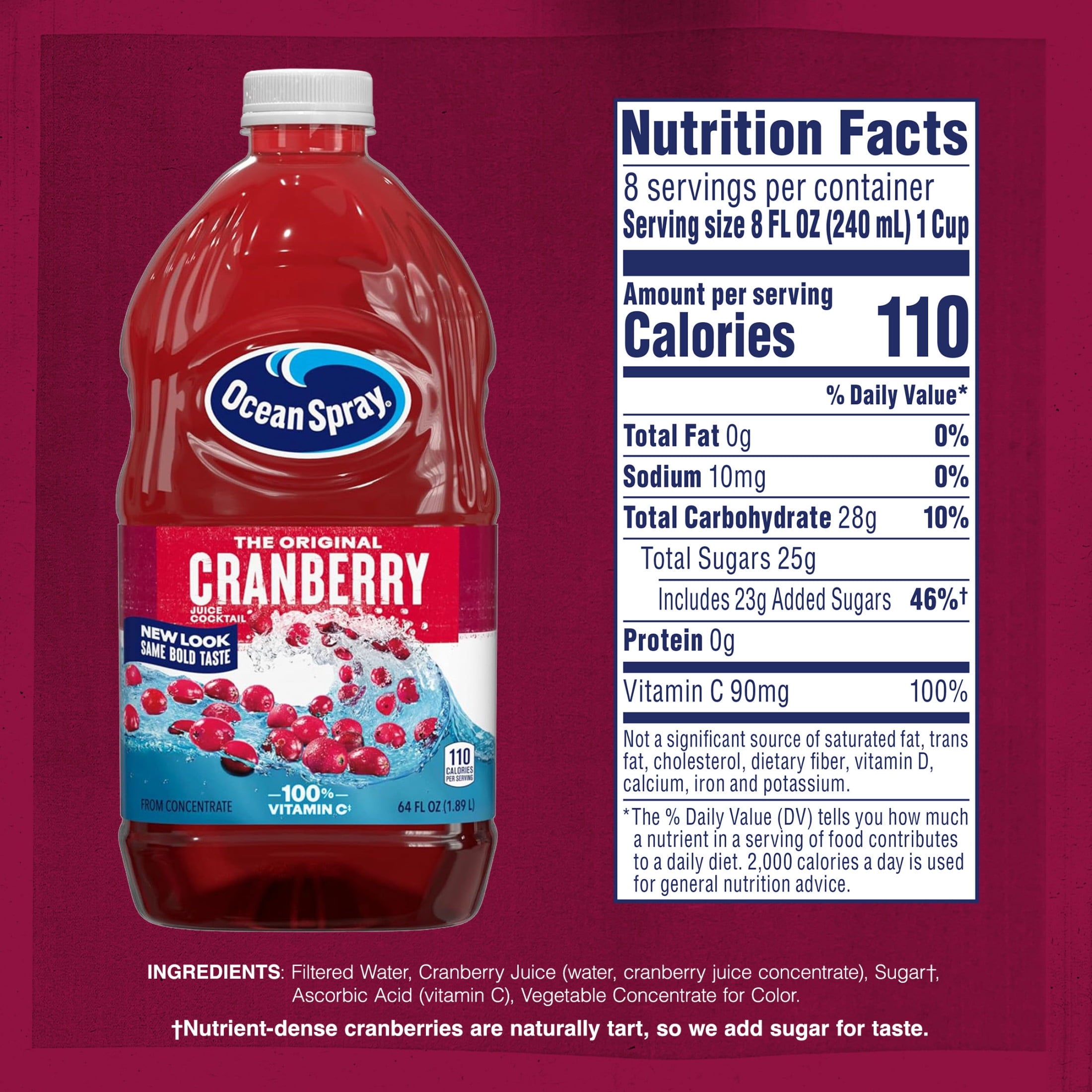 Ocean Spray® Cranberry Juice Cocktail, 64 fl oz Bottle