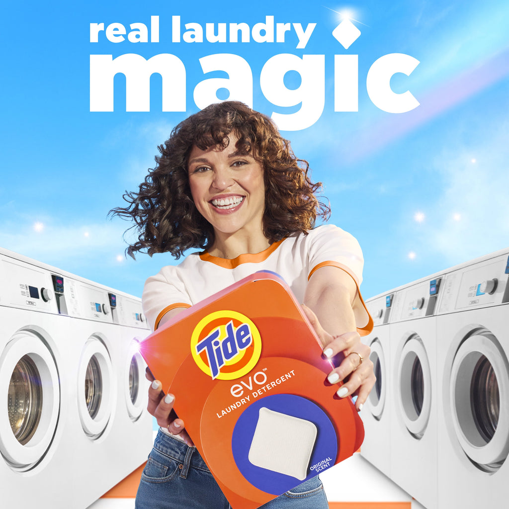 Tide evo Laundry Detergent Tiles, 100% Concentrated, Original Tide Scent, 16 Count
