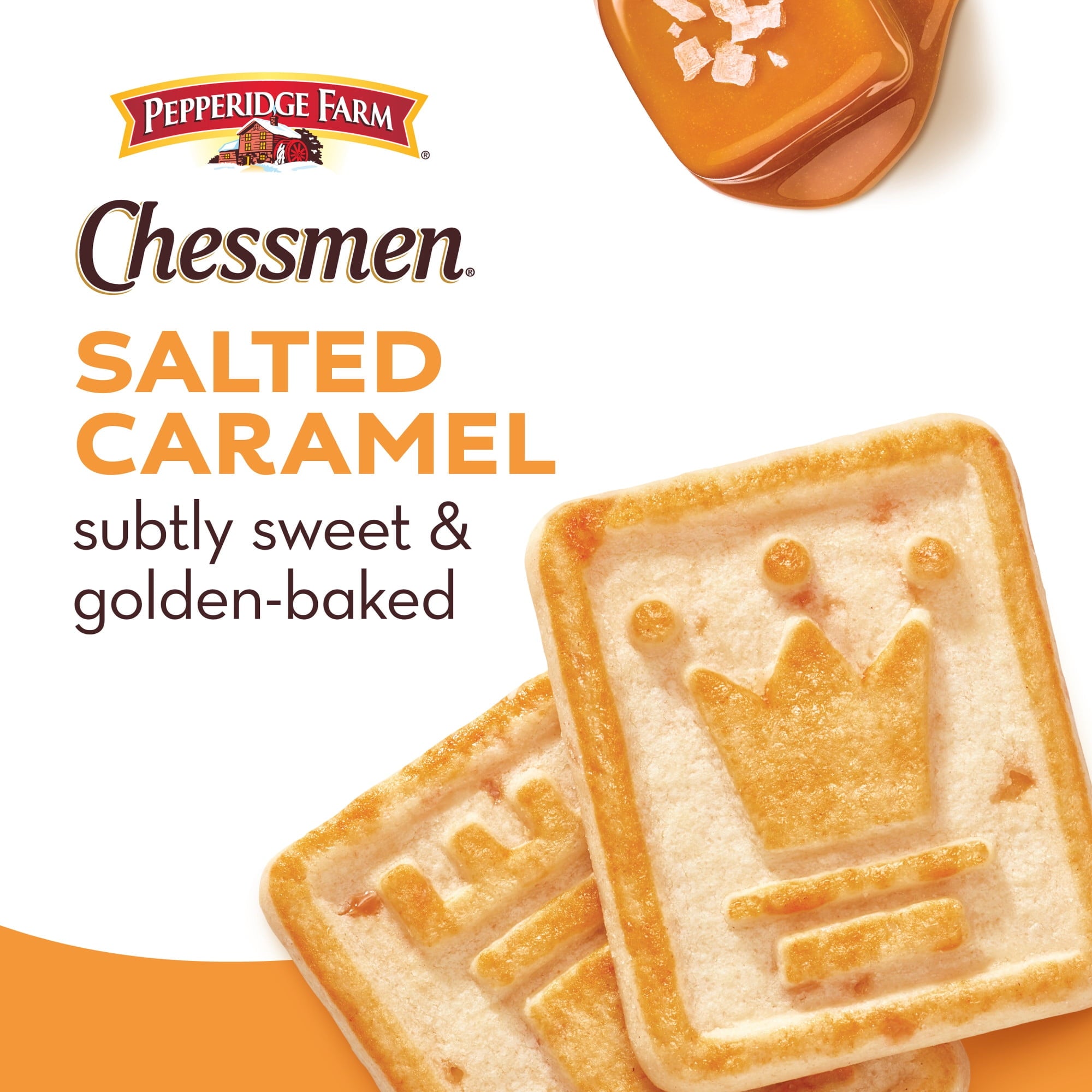 Pepperidge Farm Chessmen Salted Caramel Cookies, 7.25 oz Bag