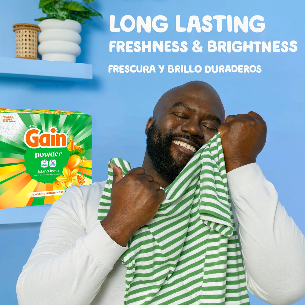 Gain Powder Laundry Detergent, Island Fresh Scent, 123 oz, 133 Loads
