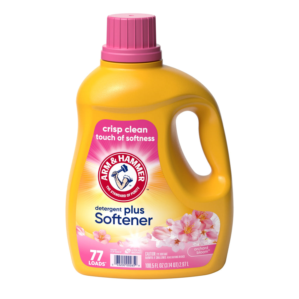 ARM & HAMMER Plus a Touch of Softener, 77 Loads, Liquid Laundry Detergent, 100.5 Fl oz