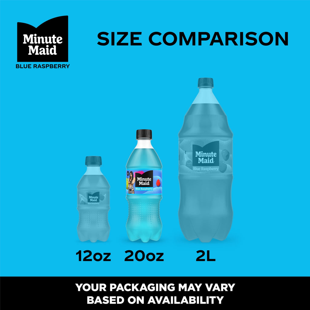 Minute Maid Blue Raspberry Juice Drink Bottle, 20 fl oz