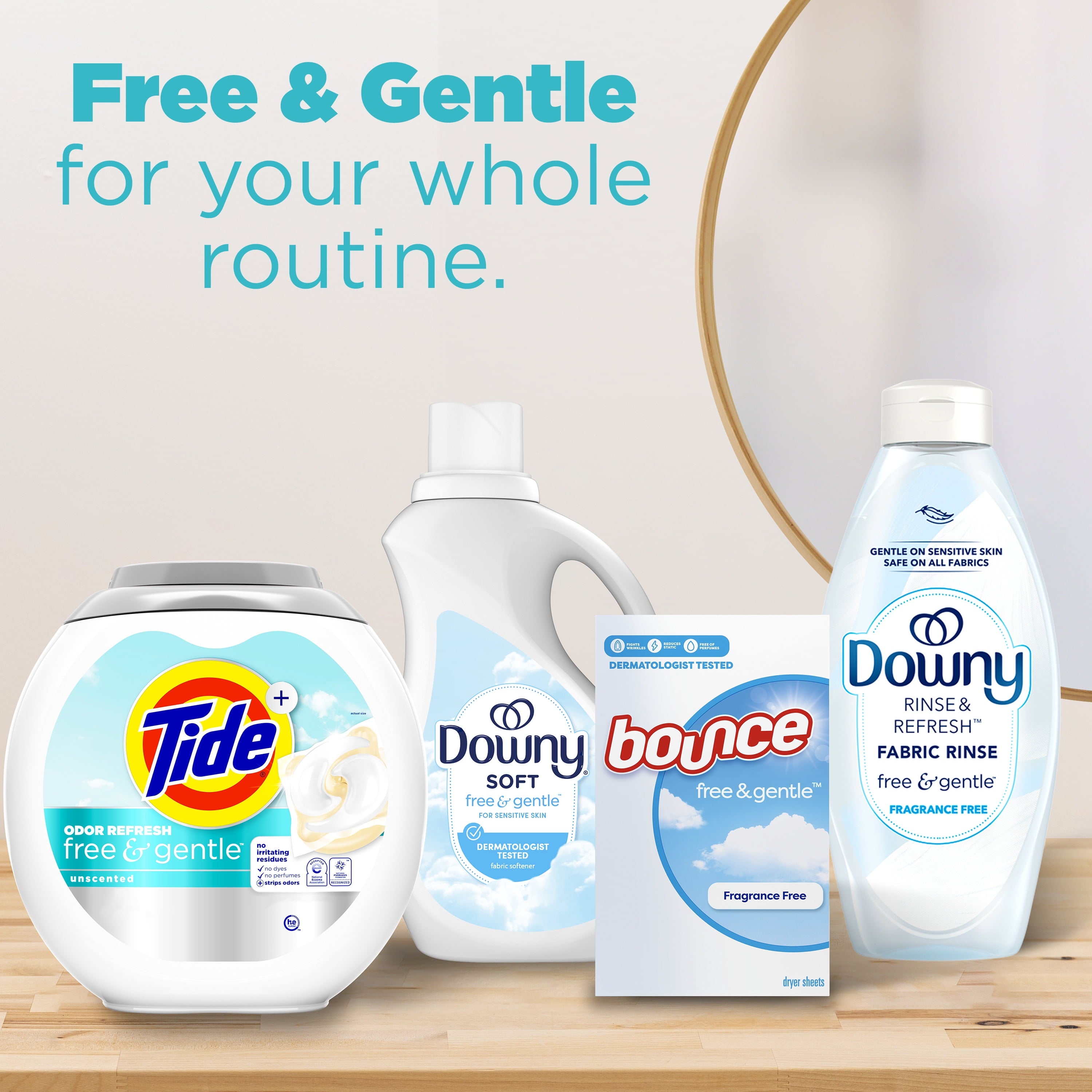 Tide Power PODS Free and Gentle Odor Refresh Laundry Detergent Packs, 25 Count