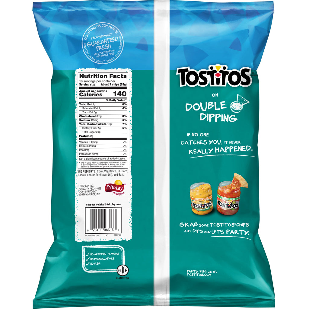 Tostitos Tortilla Chips Restaurant Style Party Size, Original, 18 Oz