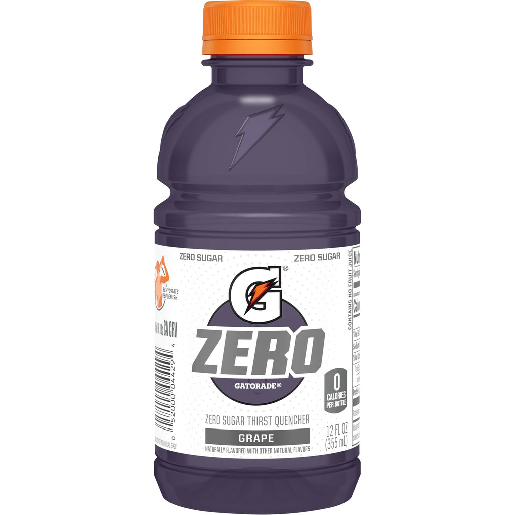 Gatorade Zero Sugar Thirst Quencher Lemon Lime Sports Drinks, 12 fl oz, 12 Count Bottles