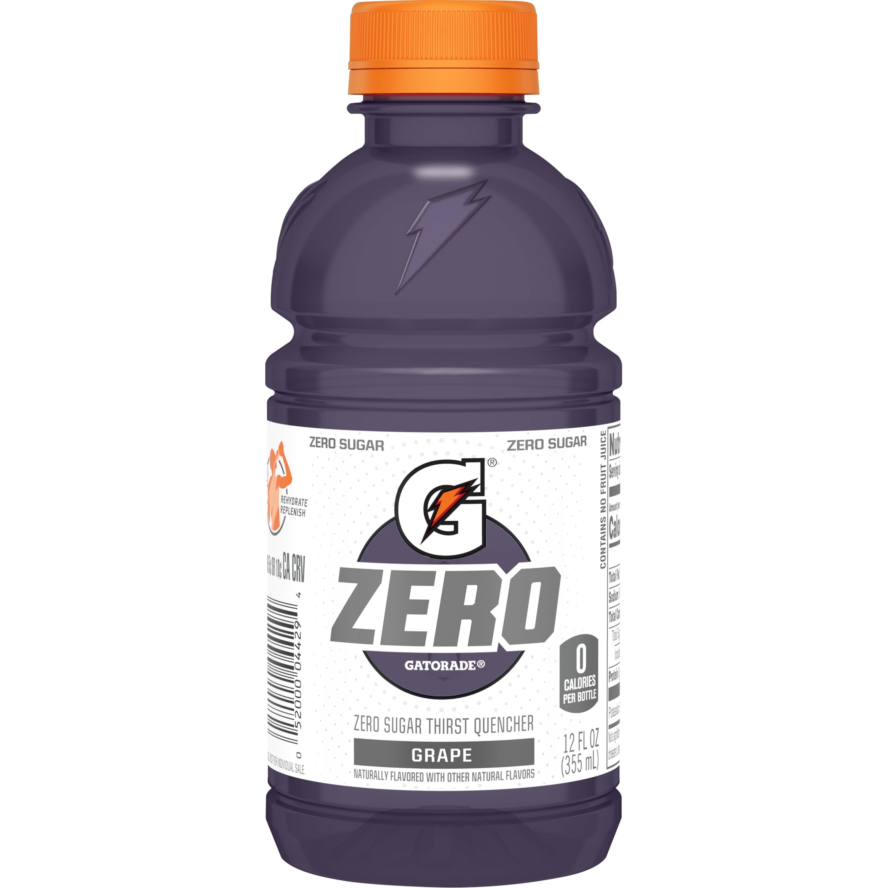 Gatorade Zero Sugar Thirst Quencher Lemon Lime Sports Drinks, 12 fl oz, 12 Count Bottles