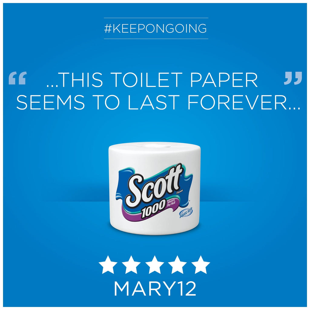 Scott 1000 Toilet Paper, 20 Rolls, 1,000 Sheets Per Roll (20,000 Total)