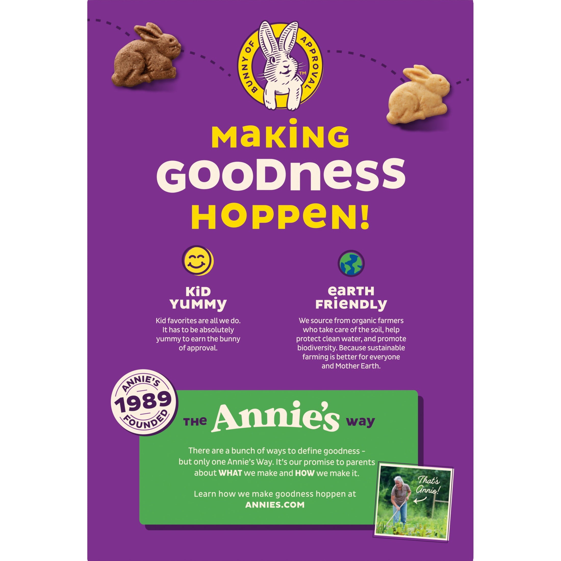 Annie's Gluten Free Cocoa and Vanilla Bunny Cookies, 6.75 oz