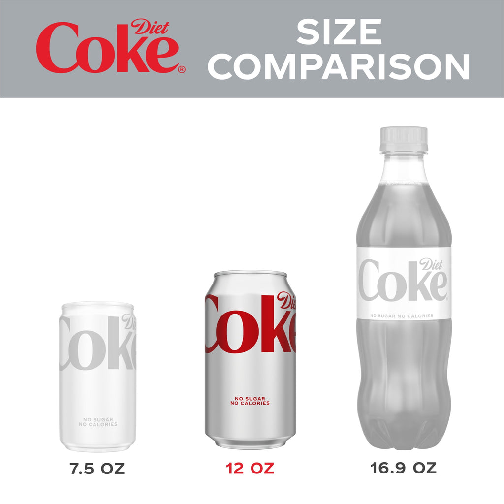 Diet Coke Soda Pop Cans, 12 fl oz, 24 Pack