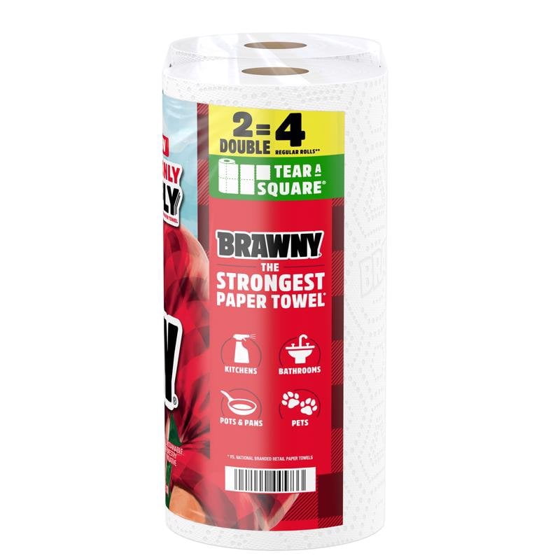 Brawny Tear-A-Square Paper Towels 76 sheet 3 ply 2 pk