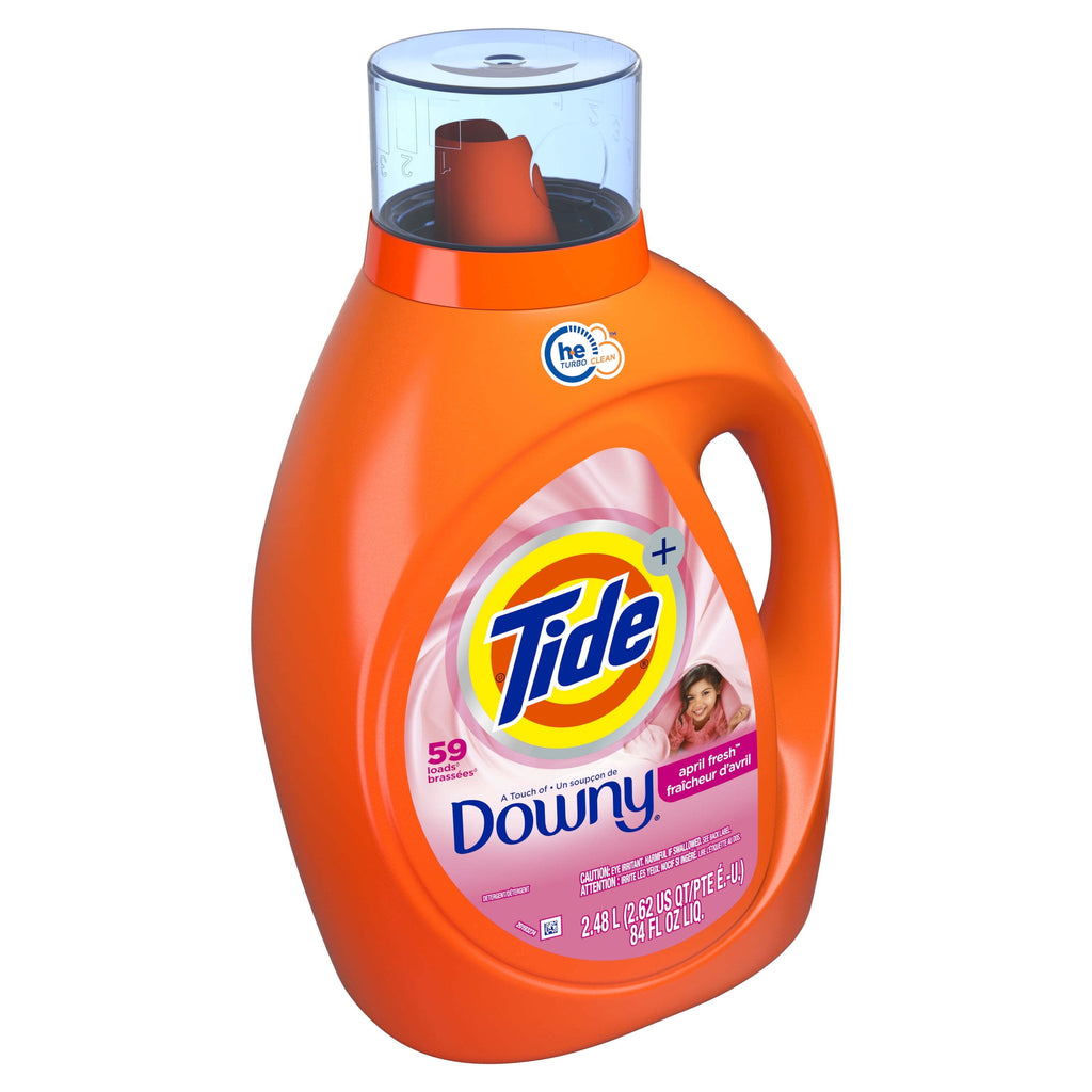 Tide Plus a Touch of Downy Liquid Laundry Detergent, April Fresh Scent, 84 fl oz, 59 Loads