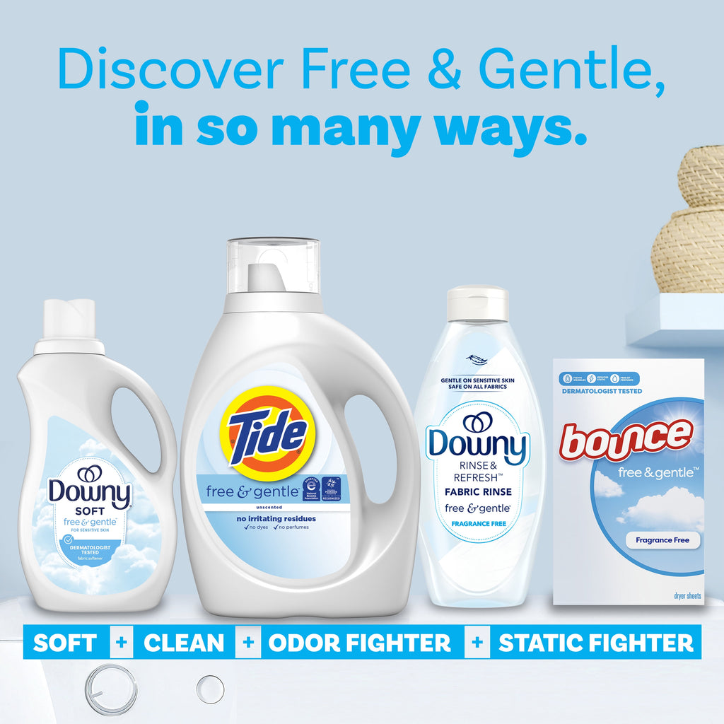 Tide Free & Gentle Laundry Detergent Liquid, 63 fl oz, 48 Loads