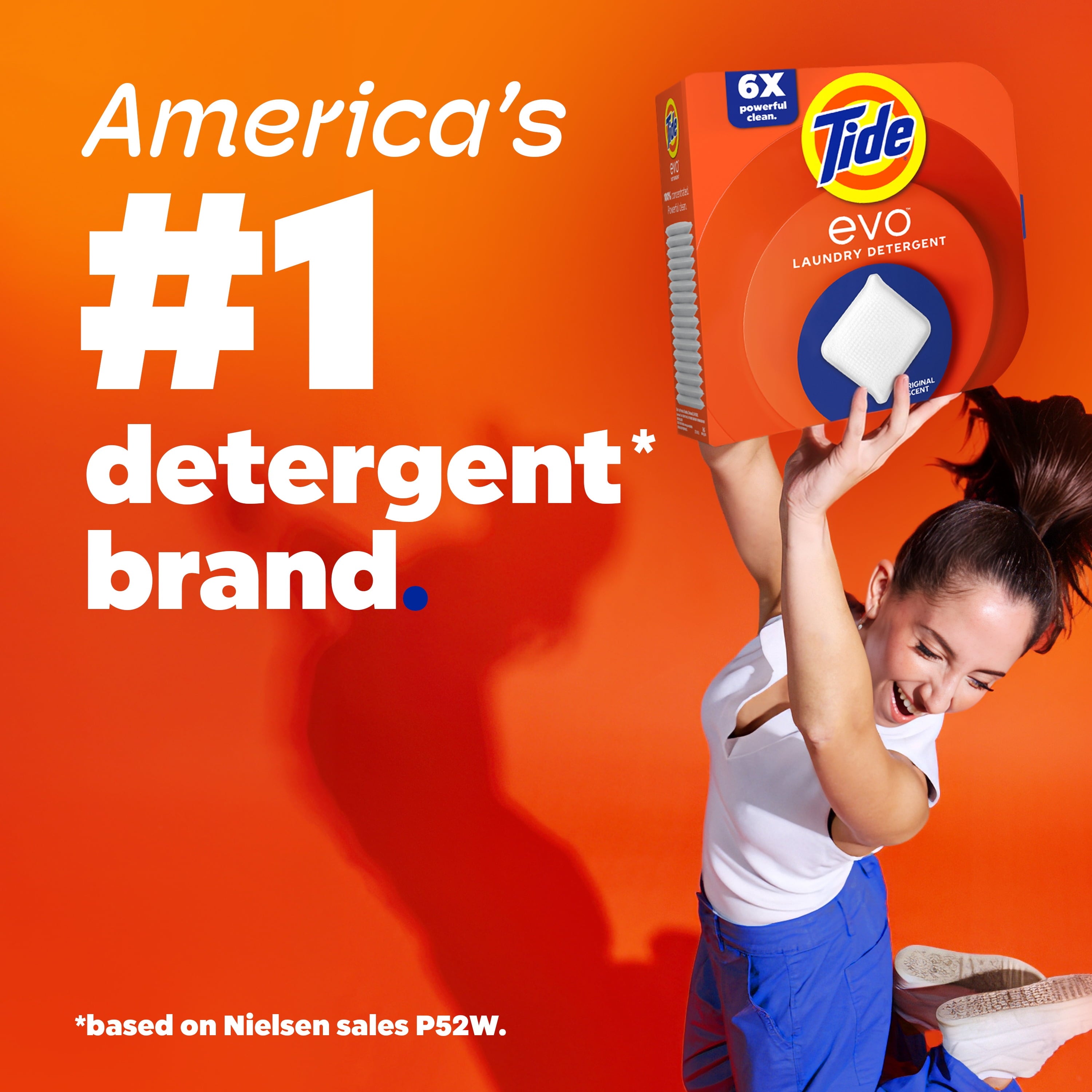 Tide evo Laundry Detergent Tiles, 100% Concentrated, Original Tide Scent, 16 Count