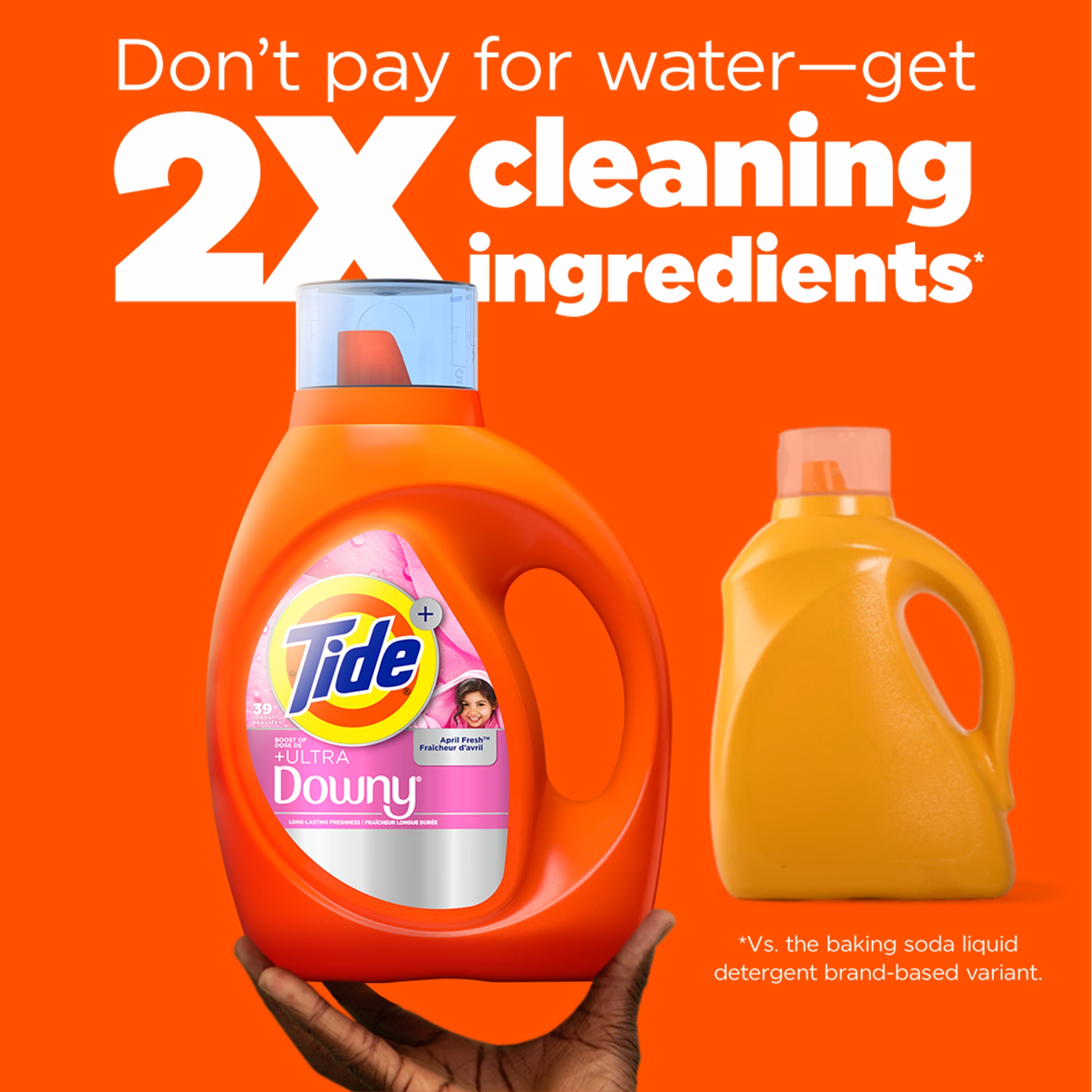 Tide Laundry Detergent Liquid Plus a Boost of Ultra Downy, April Fresh Scent, 117 fl oz, 83 Loads
