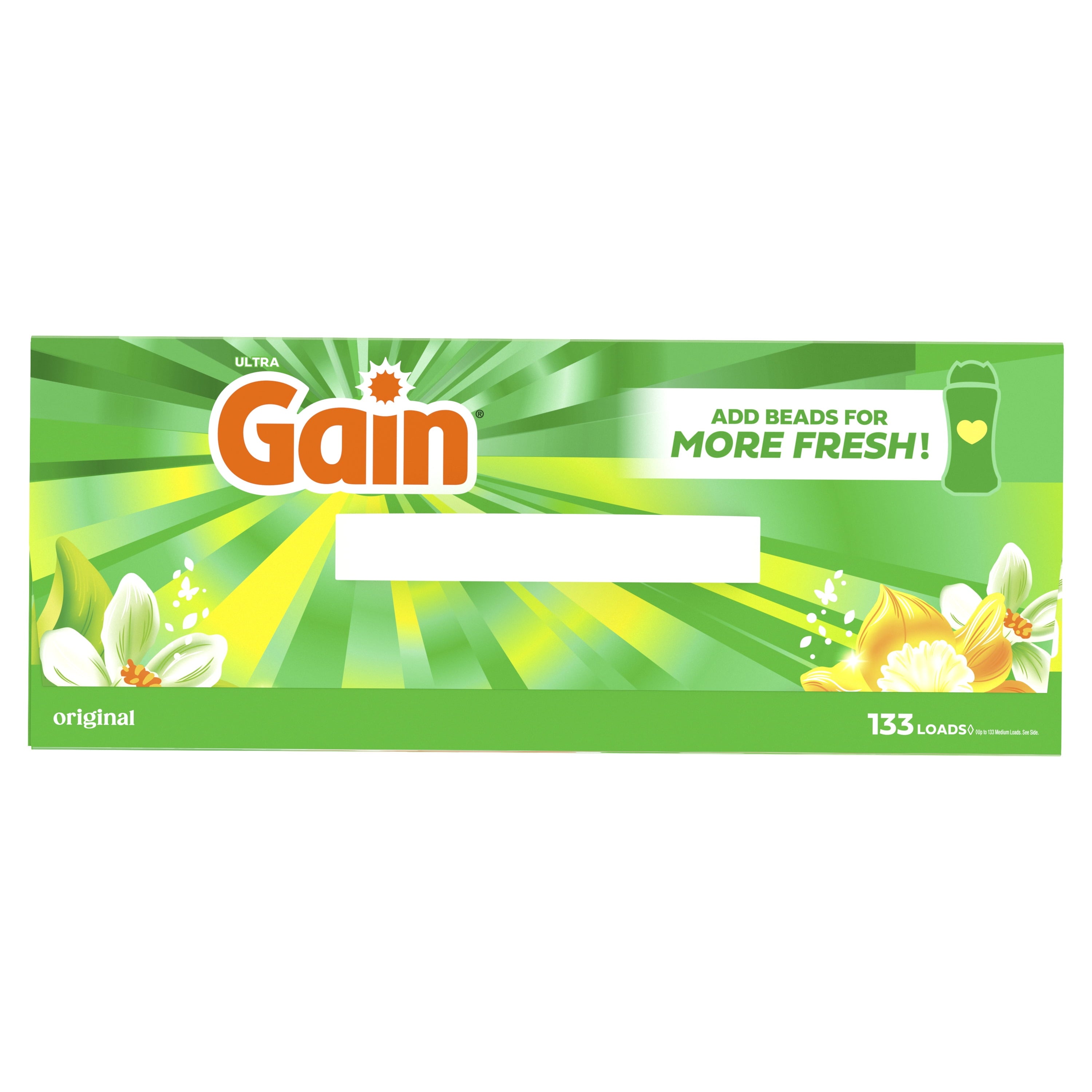 Gain Powder Laundry Detergent, Original Scent, 123 oz, 133 Loads
