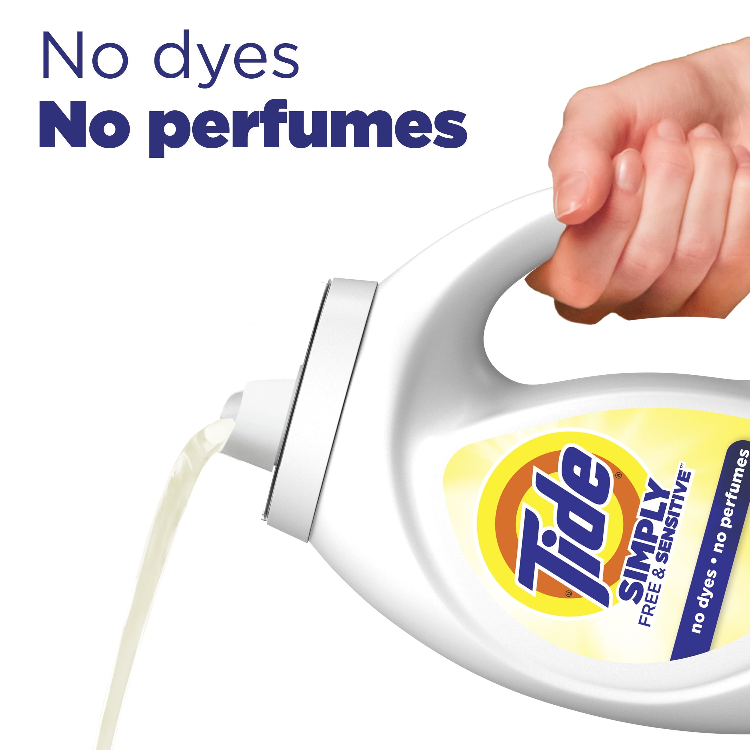 Tide Simply Liquid Laundry Detergent, Free & Sensitive, 84 fl oz, 64 Loads