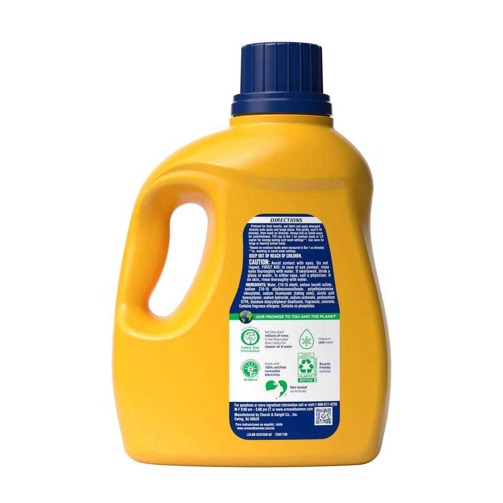 ARM & HAMMER Deep Clean OxiClean Max Force Laundry Detergent, Sparkling Clean, 102 fl oz, 68 Loads