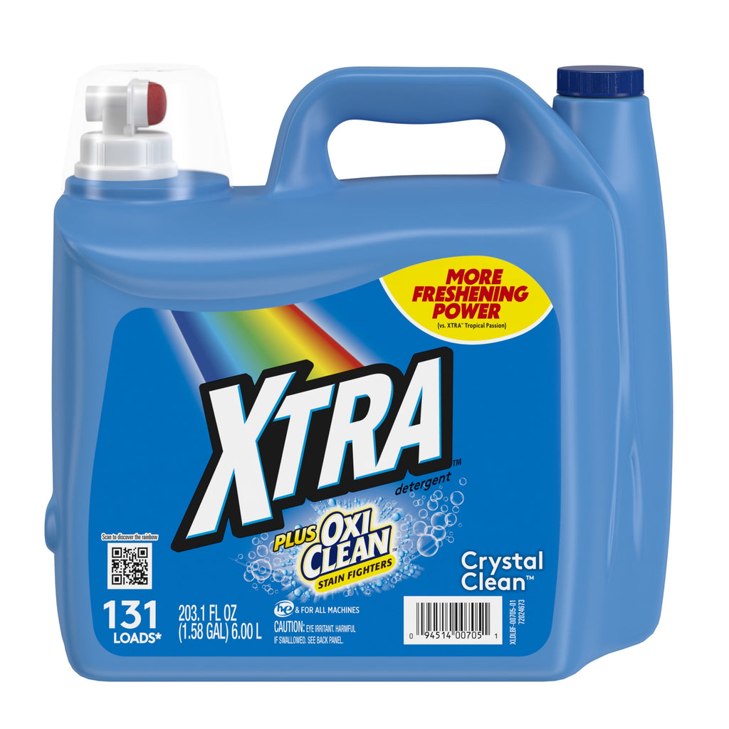 Xtra Plus OxiClean, 131 Loads Liquid Laundry Detergent, 203.1 fl oz