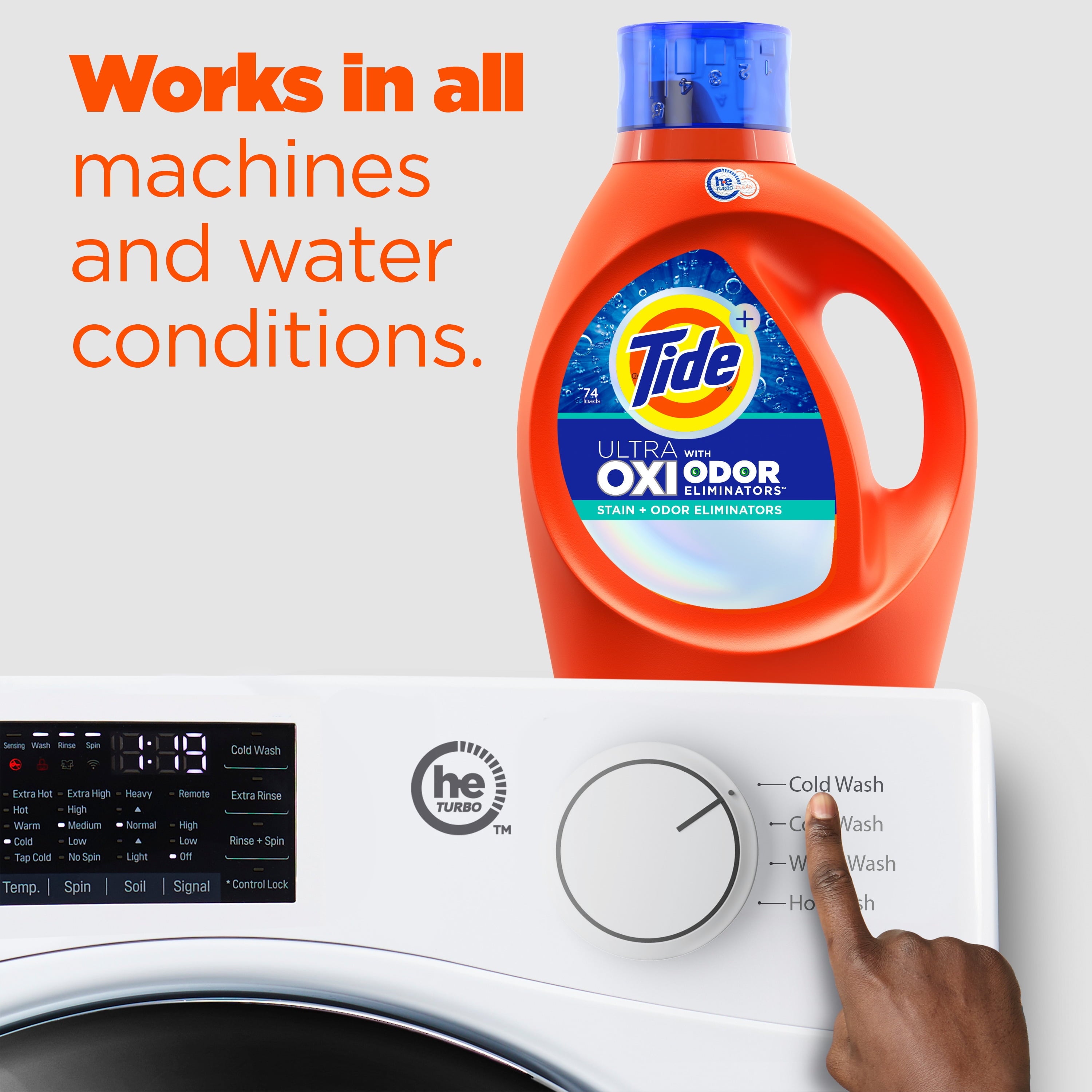 Tide Ultra OXI with Odor Eliminators Liquid Laundry Detergent, 59 Loads, 84 fl oz
