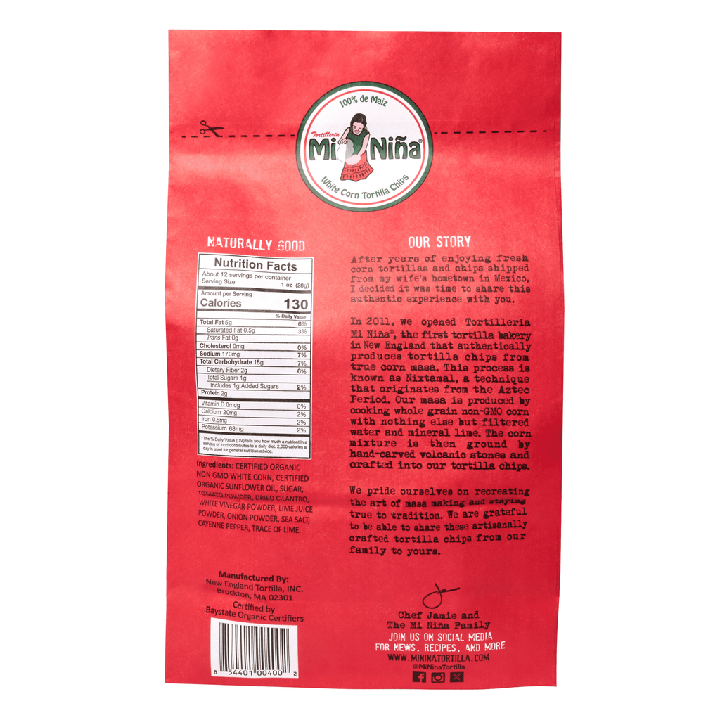 Mi Nina Pico de Gallo Tortilla Chips, 12oz Bag