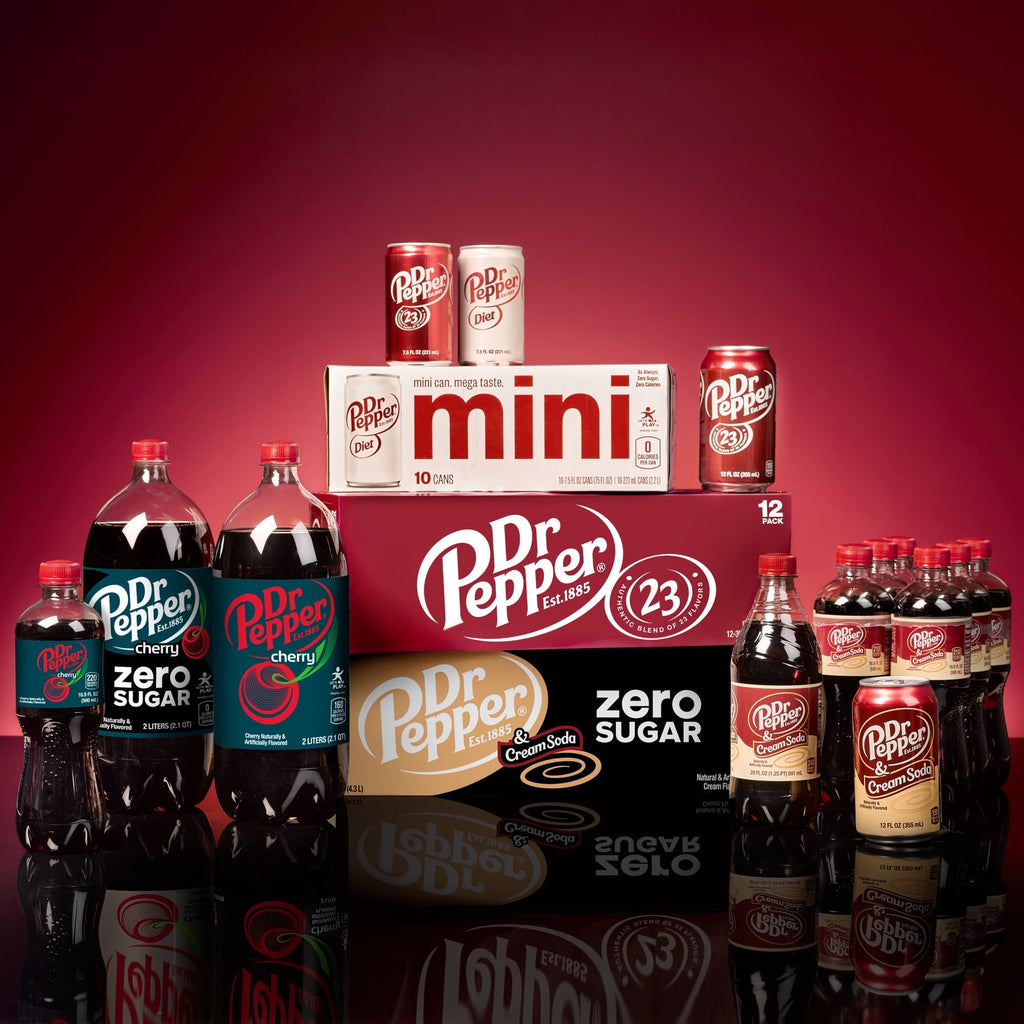 Diet Dr Pepper Soda Pop, 12 fl oz cans, 18 pack