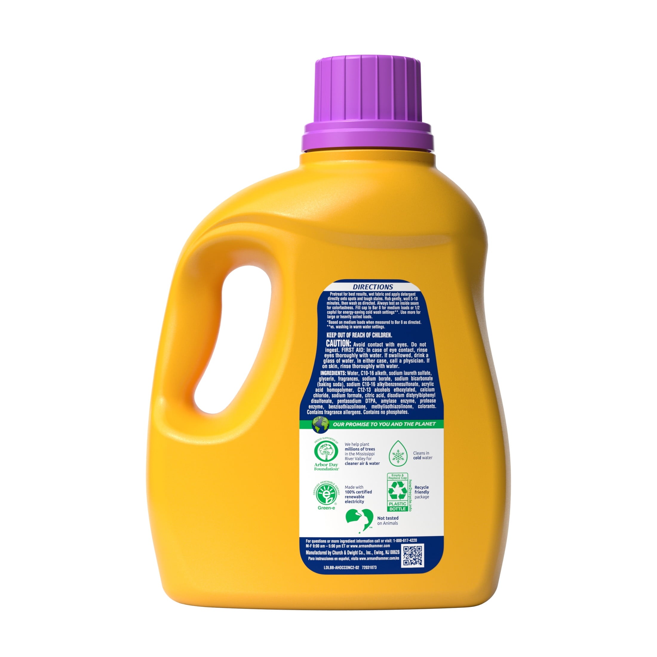 ARM & HAMMER Plus OxiClean Odor Blasters Fresh Burst, Liquid Laundry Detergent, 128 Loads