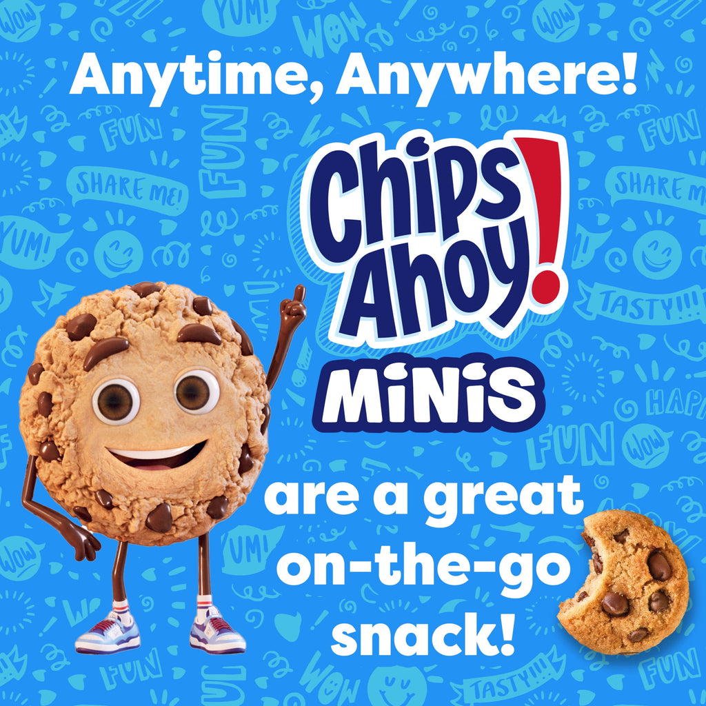 CHIPS AHOY! Minis Original Fudgy Chocolate Chip Cookies, 10 Snack Packs