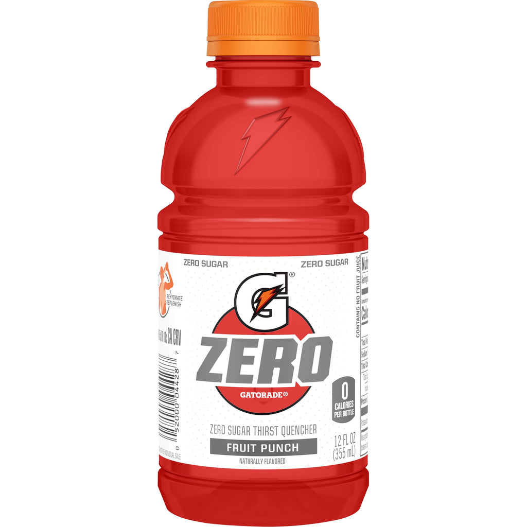 Gatorade Zero Sugar Thirst Quencher Lemon Lime Sports Drinks, 12 fl oz, 12 Count Bottles