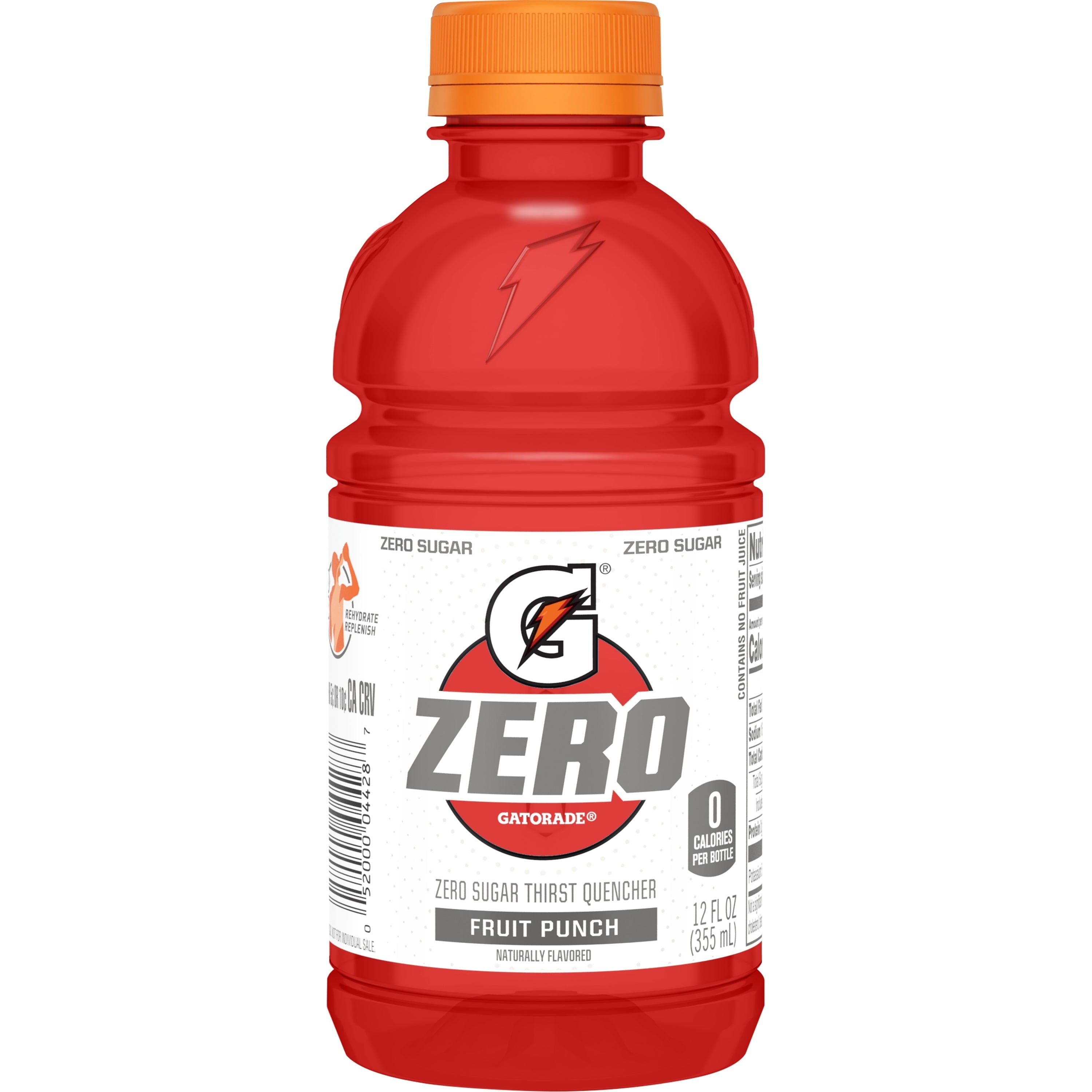 Gatorade Zero Sugar Thirst Quencher Lemon Lime Sports Drinks, 12 fl oz, 12 Count Bottles