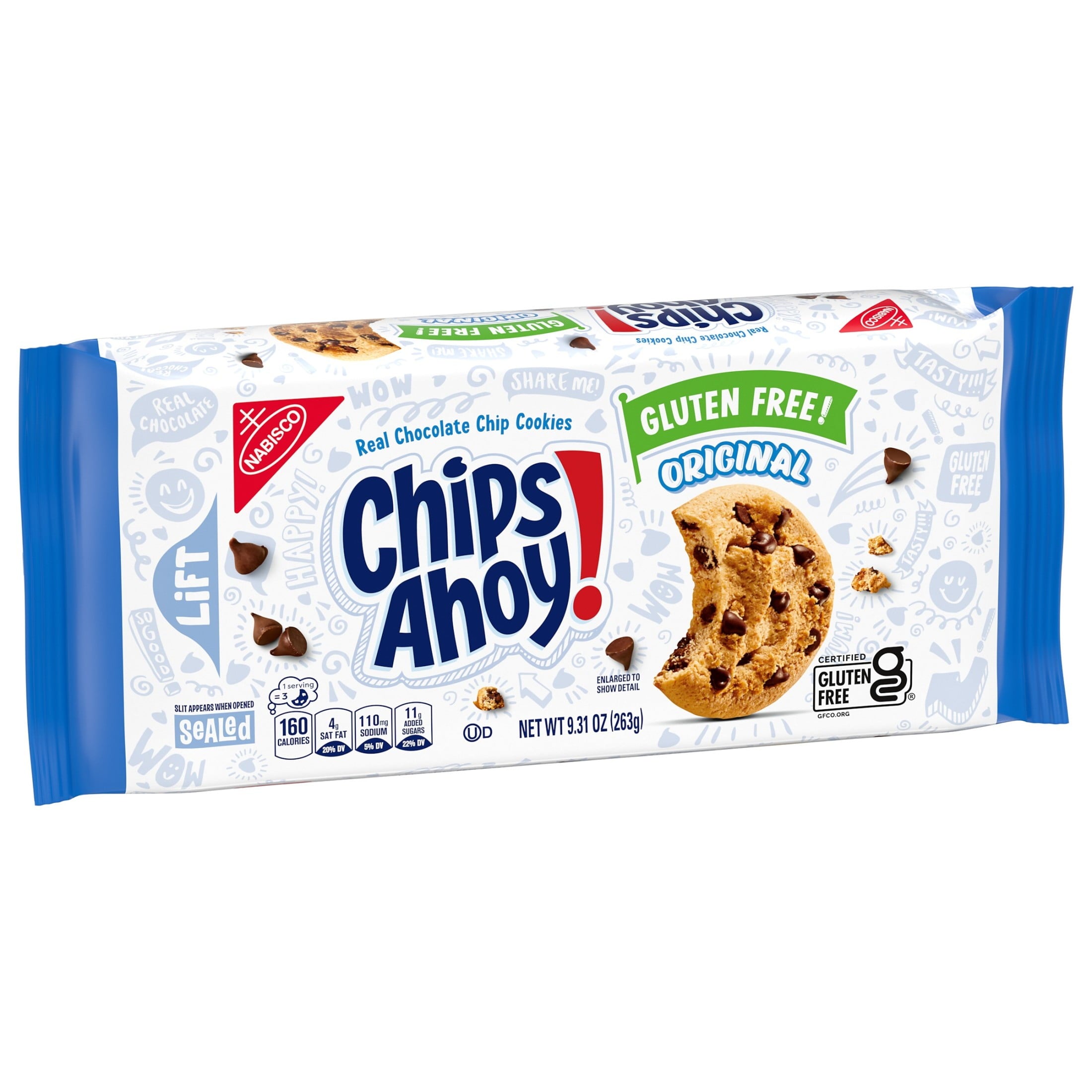 CHIPS AHOY! Original Crunchy Gluten Free Chocolate Chip Cookies, 9.31 oz
