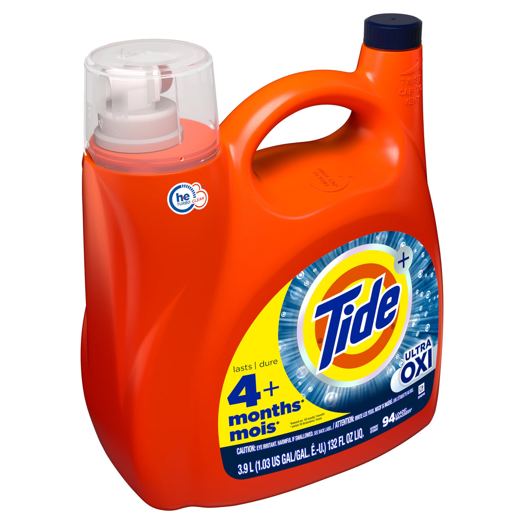 Tide Plus a Touch of Downy Liquid Laundry Detergent, April Fresh Scent, 94 Loads, 132 fl oz