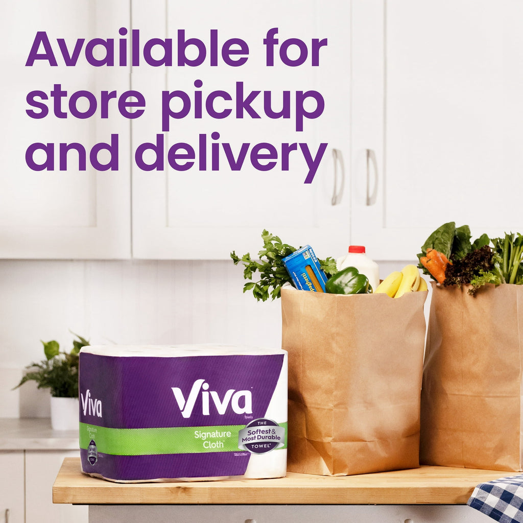 Viva Signature Cloth Paper Towels, 6 Triple Rolls, 129 Sheets per Roll