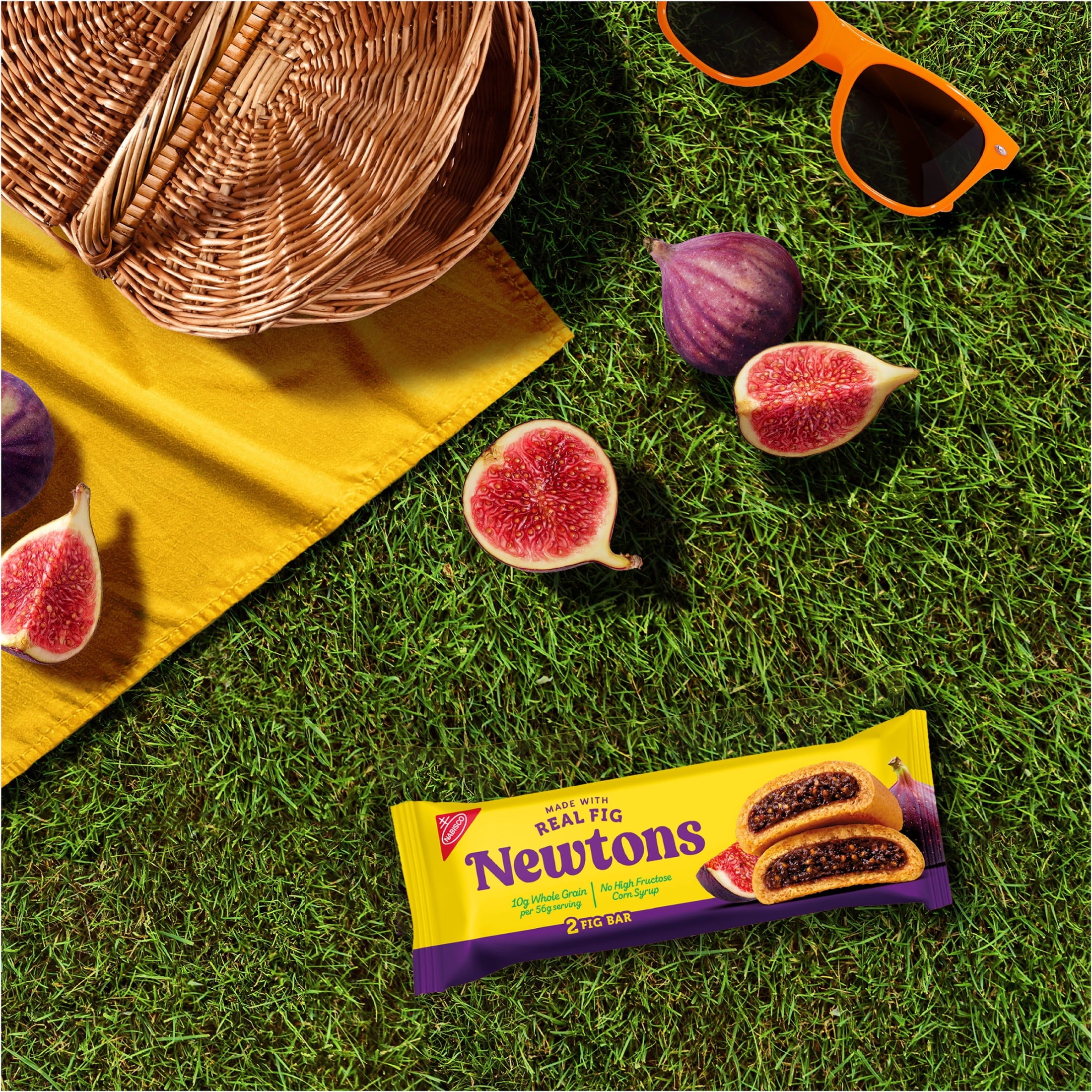 NEWTONS Soft Baked Real Fruit Fig Bars, Fig Cookies, 10 Snack Packs (2 Cookies Per Pack)