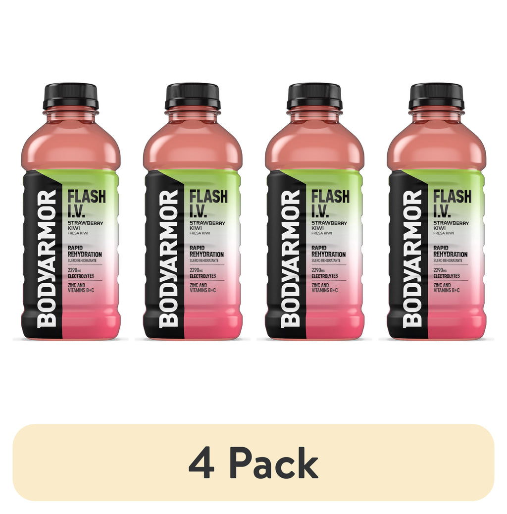 BODYARMOR Flash I.V. Strawberry Kiwi Electrolyte Sports Drink Bottle, 20 fl oz