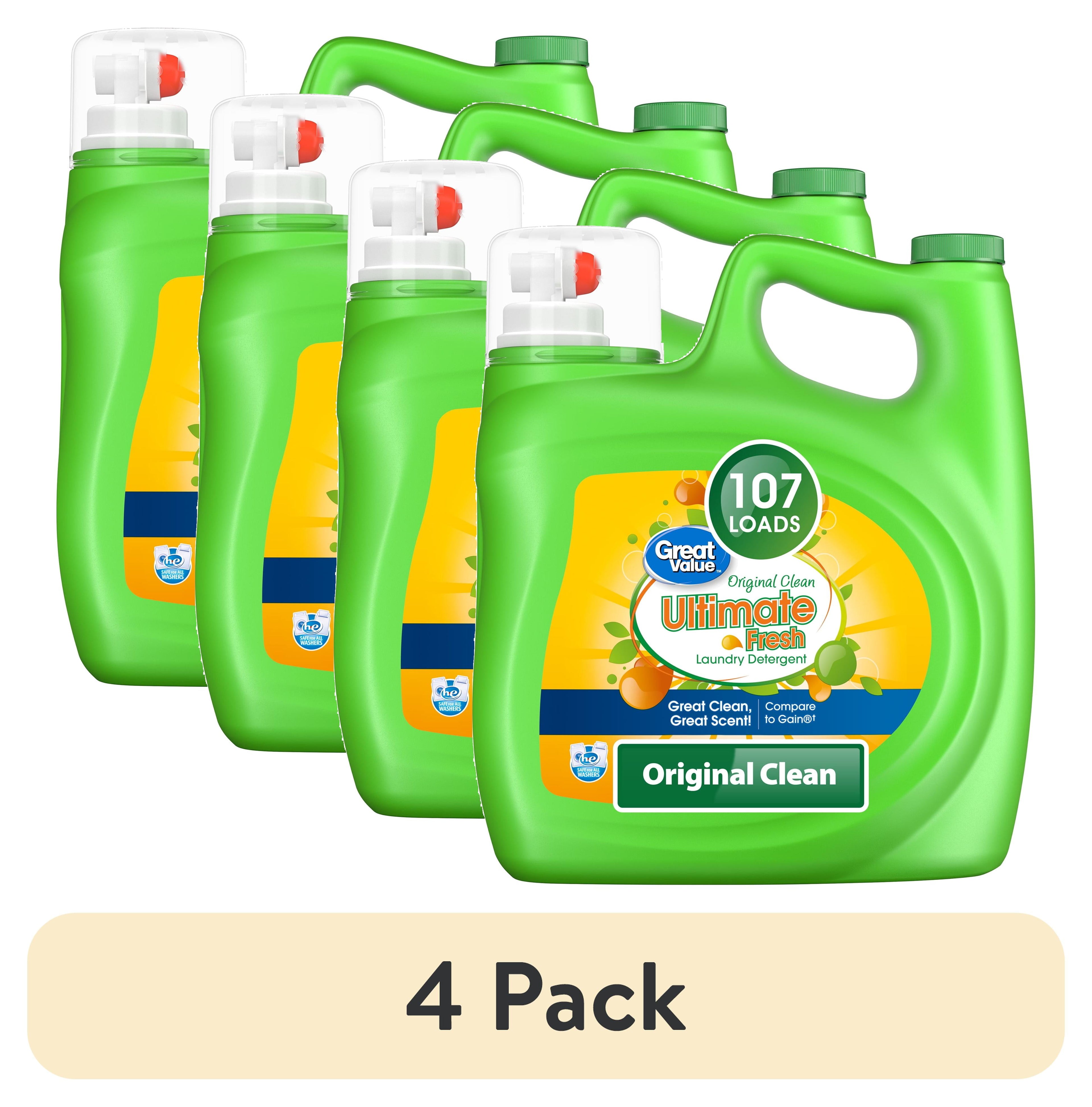 Great Value Ultimate Fresh Laundry Detergent, Original Clean, 154 fl oz, 107 Loads