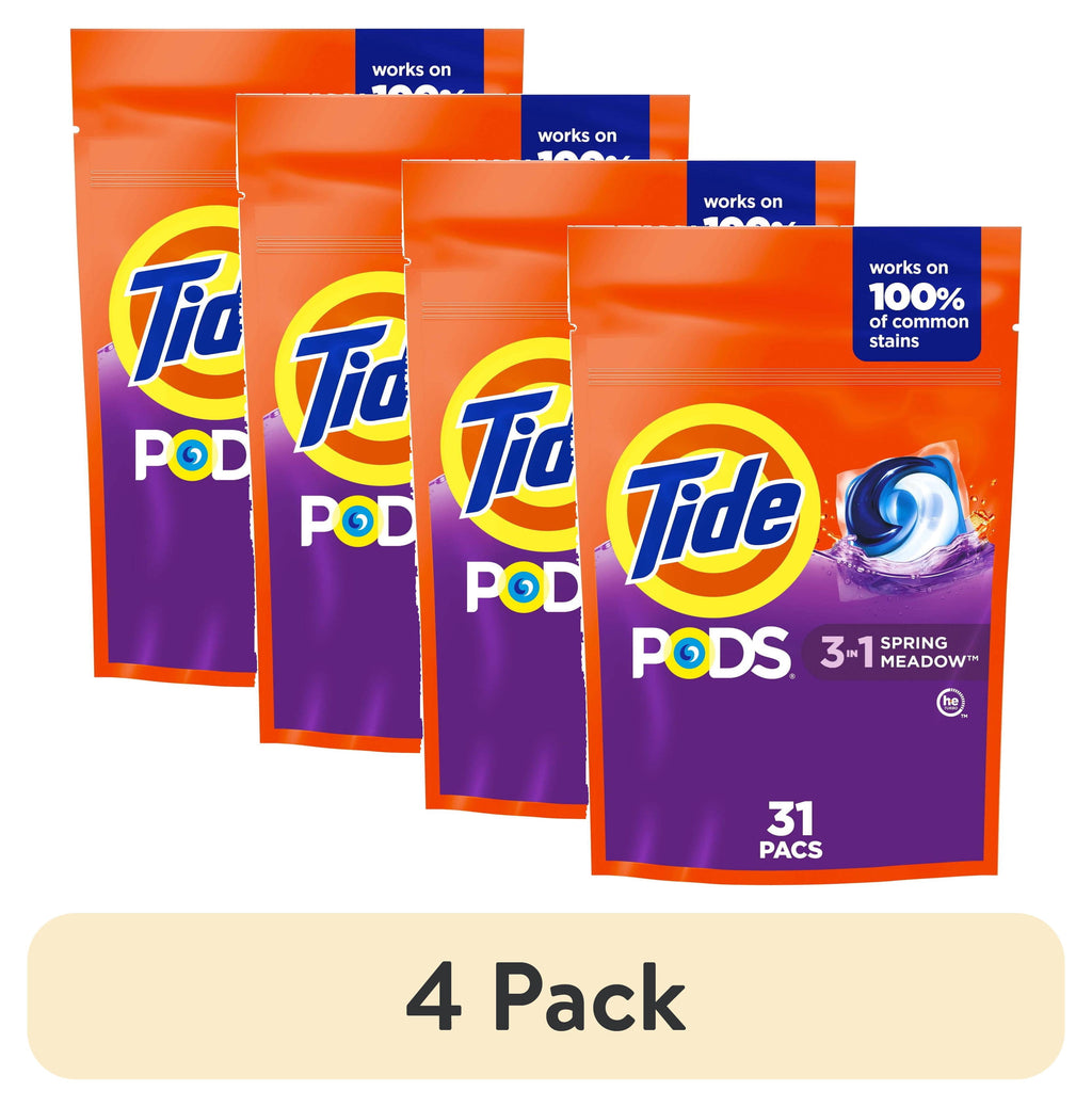 Tide PODS Liquid Laundry Detergent Packs, Spring Meadow Scent, 31 Count