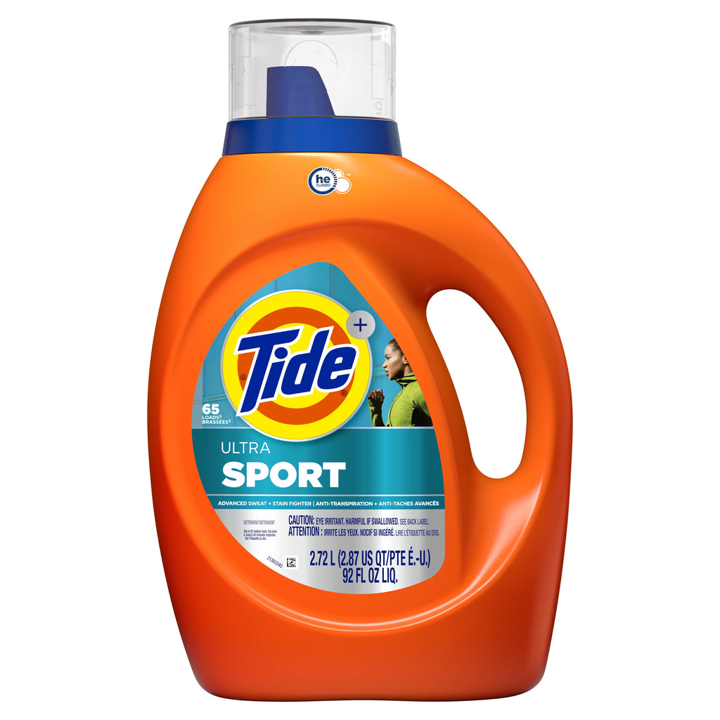 Tide Ultra Sport Liquid Laundry Detergent, Advanced Sweat and Stain Fighter, 117 fl oz, 83 Loads
