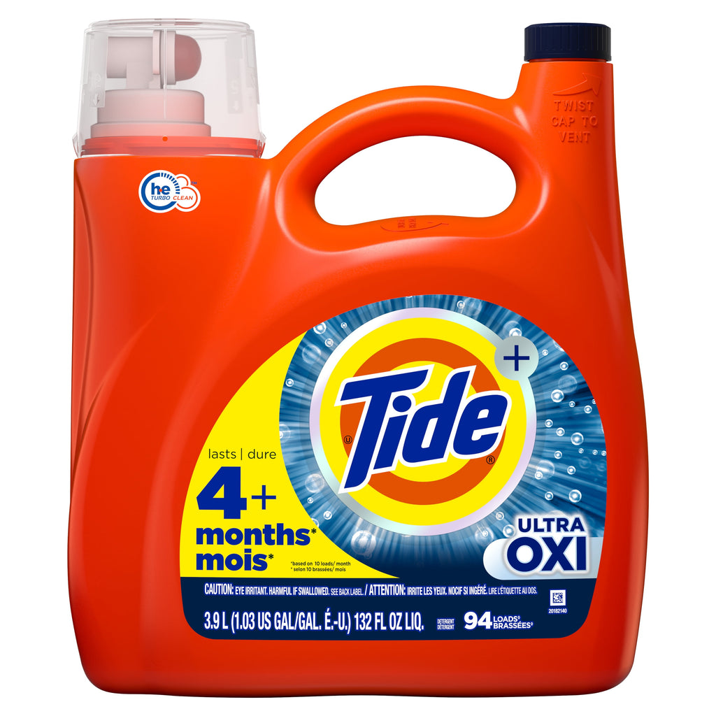 Tide Plus a Touch of Downy Liquid Laundry Detergent, April Fresh Scent, 94 Loads, 132 fl oz