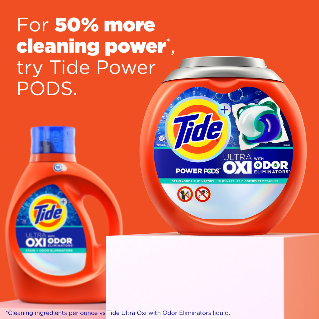 Tide Ultra OXI with Odor Eliminators Liquid Laundry Detergent, 59 Loads, 84 fl oz