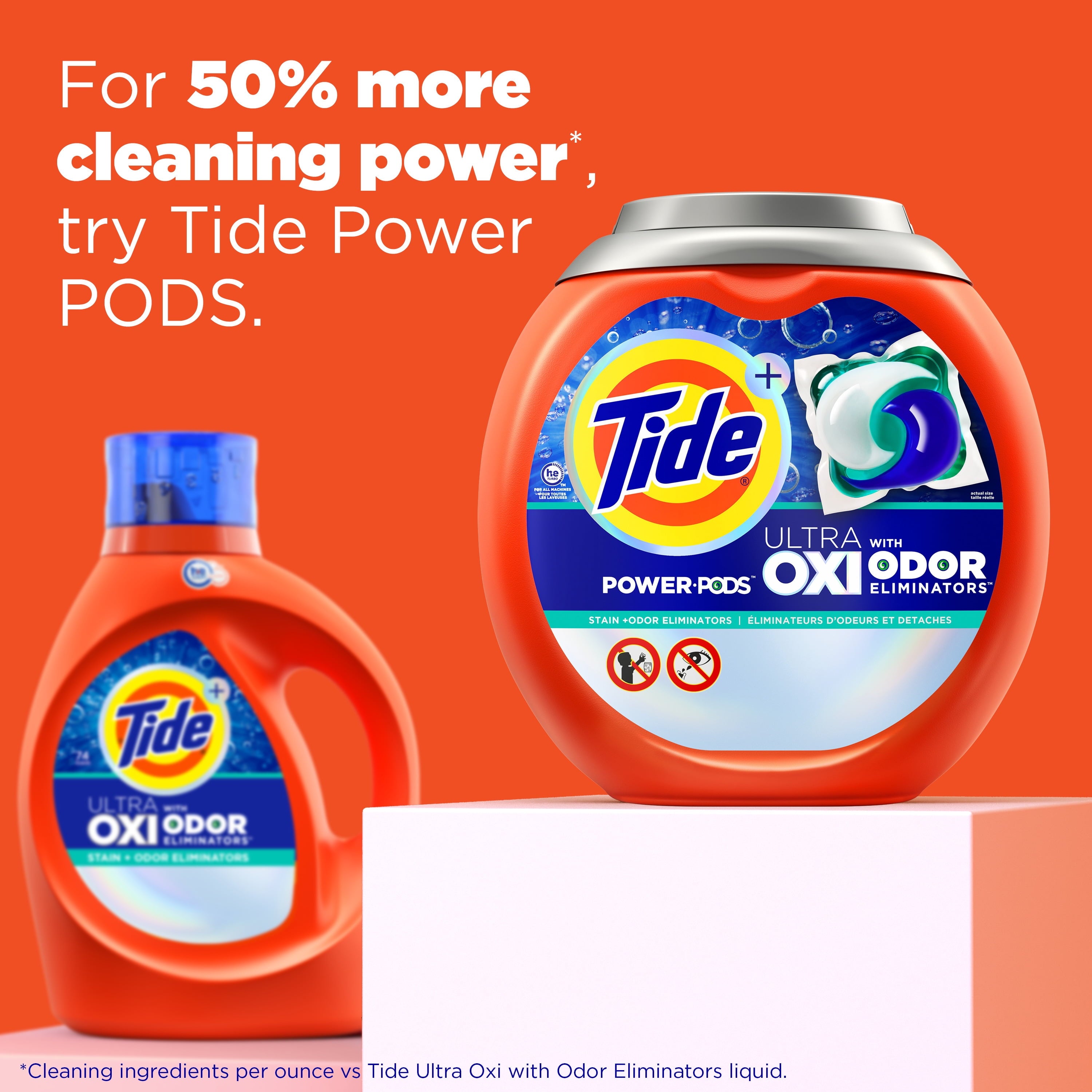 Tide Ultra OXI with Odor Eliminators Liquid Laundry Detergent, 59 Loads, 84 fl oz