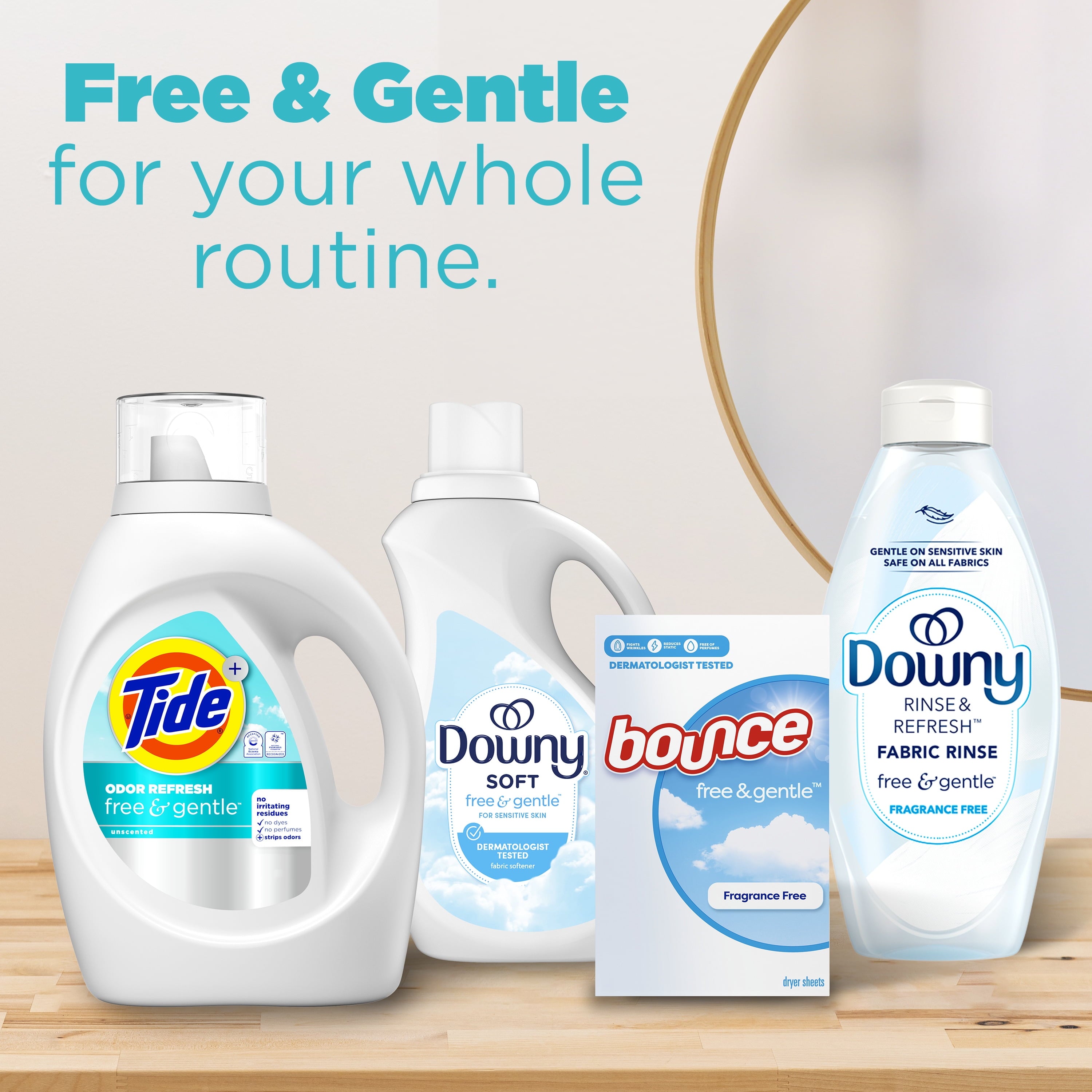 Tide Free & Gentle Laundry Detergent Liquid for Sensitive Skin, Hypoallergenic, Perfume Free, 117 fl oz, 83 Loads