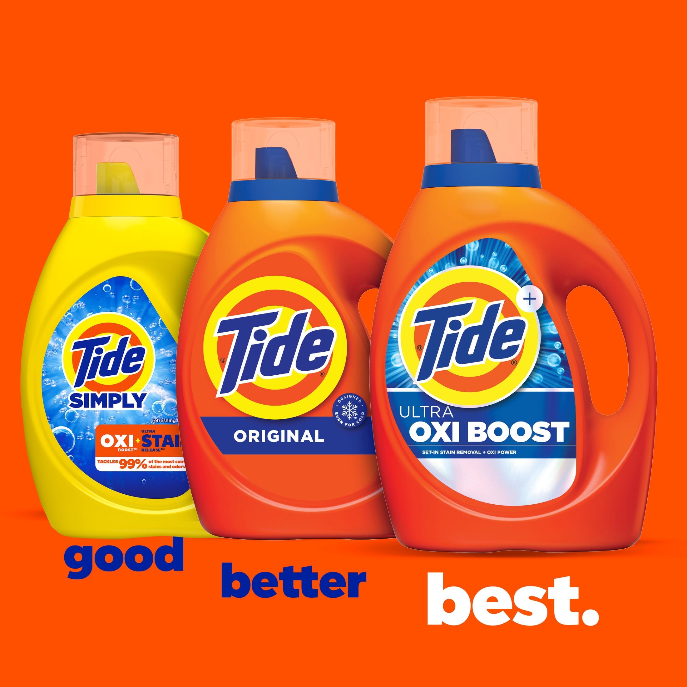 Tide Simply Oxi Boost + Ultra Stain Release Liquid Laundry Detergent, Refreshing Breeze Scent, 105 fl oz, 74 Loads
