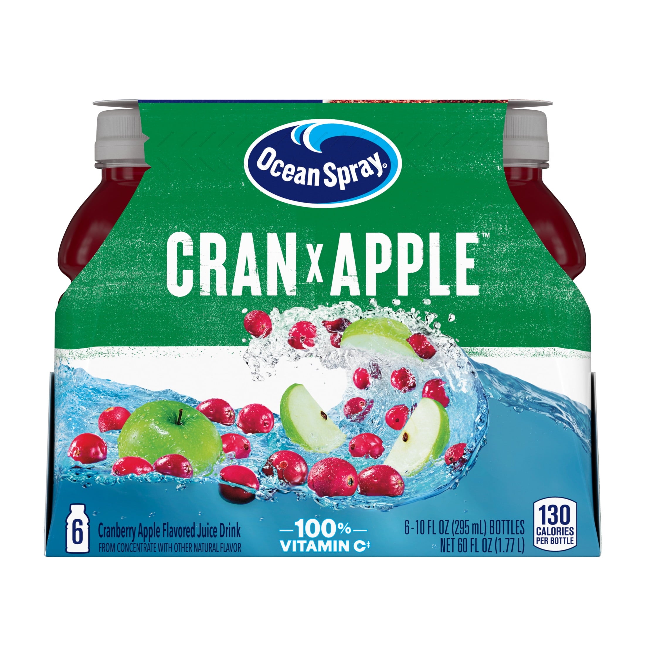 Ocean Spray® Cran-Apple™ Cranberry Apple Juice Drinks, 10 fl oz Bottles, 6 Count